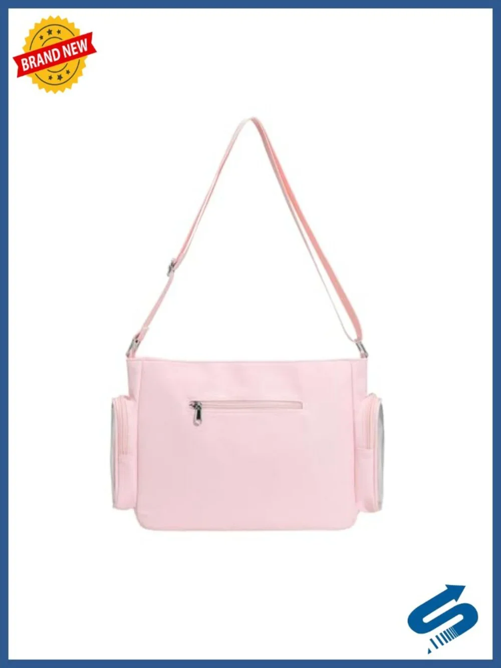 Kawaii Crossbody Canvas ITA Bag with Transparent Pocket for Anime Pins